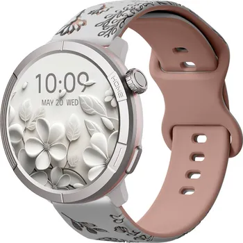 Chytré hodinky Chytré hodinky Madvell Active s GPS a bluetooth voláním růžové se silikonovým řemínkem Pampeliška