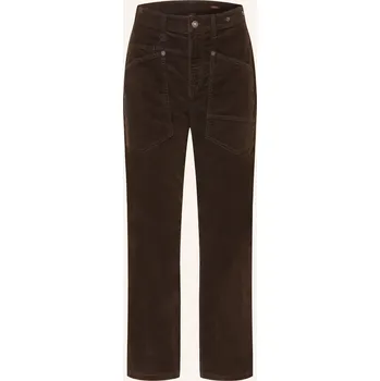Dámské džíny Mac Dámské Sametové Kalhoty Baggy, tmavě hnědá, 42