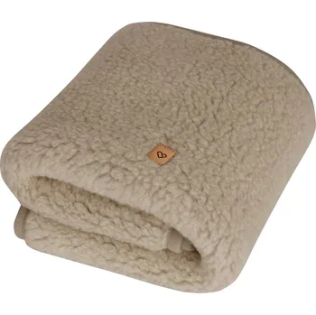 Vlněná deka pro miminko Zaffiro Brown 100×150 cm – přírodní ovčí vlna, hřejivá a měkká