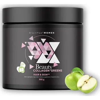 BrainMax Women Beauty Collagen Greens 300g Zelené jablko + DÁREK