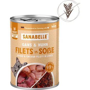 Krmivo pro kočku Sanabelle Schlemmertopf husa a kuře 12× 380 g