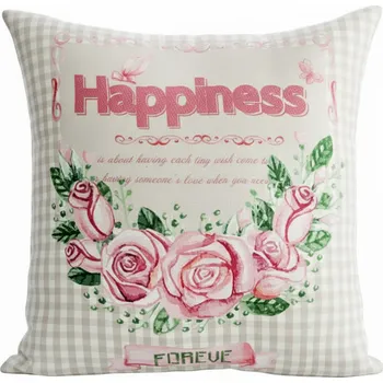 Polštář Polštář HAPPINESS 40x40 cm MyBestHome Varianta: Povlak na polštář, 40x40 cm