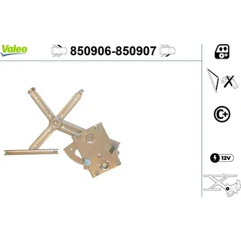 Stahovačka okna Zvedací zařízení oken VALEO 850906