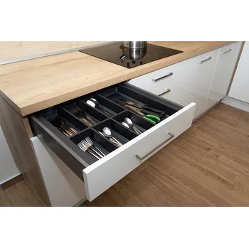 K-StrongBox zásuvka H86/500mm, šedá, příborník Classico 600 stříbrno-šedá (K-StrongBox zásuvka H86/500mm, šedá, příborník Classico 600 stříbrno-šedá)