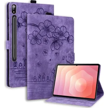 Pouzdro na tablet Flowers zavírací pouzdro na Samsung Galaxy Tab S11 Ultra - fialové