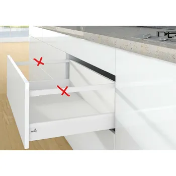 Nábytkové kování K-HETTICH ArciTech zásuvka 250, 550mm/40kg, bílá, SiSy (K-HETTICH ArciTech zásuvka 250, 550mm/40kg, bílá, SiSy)