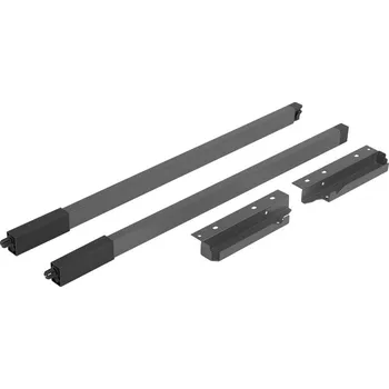 StrongBox reling hranatý horní H140/500mm, titan, sada (StrongBox reling hranatý horní H140/500mm, titan, sada)