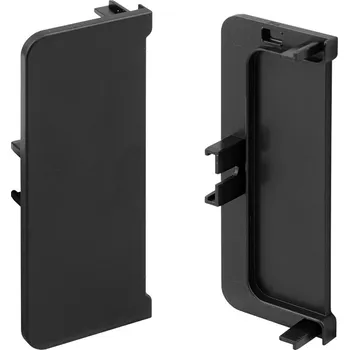 Nábytek TULIP Gola uzavřená koncovka C profilu plast černá matná P+L (TULIP Gola uzavřená koncovka C profilu plast černá matná P+L)