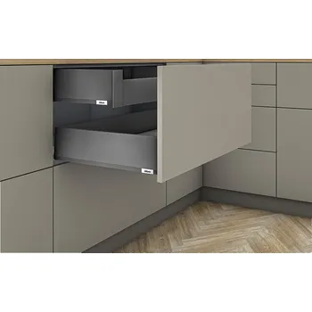 Nábytkové kování K-BLUM Merivobox, zásuvka K 450mm/40kg, tmavě šedá OG, vnitřní (K-BLUM Merivobox, zásuvka K 450mm/40kg, tmavě šedá OG, vnitřní)