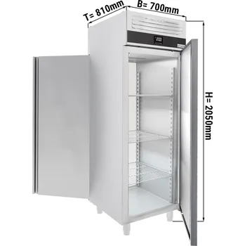 Lednice G.Gastro Průchozí nerezová lednice PREMIUM - GN 2/1 - 700L - s 1 předními & 1 zadními dveřmi