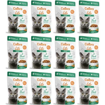 Krmivo pro kočku CALIBRA Cat Life Adult Duck in gravy - mokré krmivo pro kočky - 12x85g