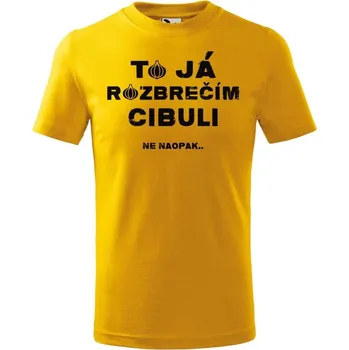 Chlapecké tričko DOBRÝ TRIKO Dětské tričko s potiskem Rozbrečím cibuli Velikost: 158/12 let, Barva: Žlutá