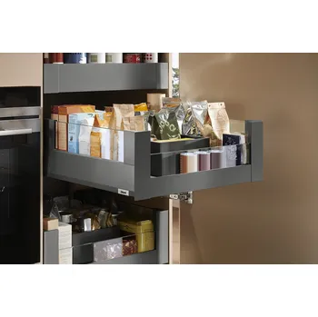 Nábytkové kování K-BLUM Merivobox, zásuvka E boxcover 600mm/40kg, tmavě šedá OG, vnitřní, sklo (K-BLUM Merivobox, zásuvka E boxcover 600mm/40kg, tmavě šedá OG, vnitřní, sklo)