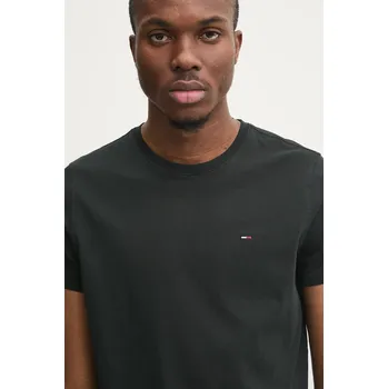 Pánské tričko Bavlněné tričko Tommy Jeans černá barva, DM0DM04411 99X, vel. XXL