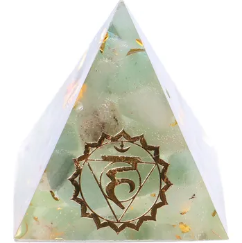 Drahý kámen Magieprirody.cz Orgonit pyramida 3x3 cm Avanturin kameny #ZM106 Višuddhi (hrdelní čakra)