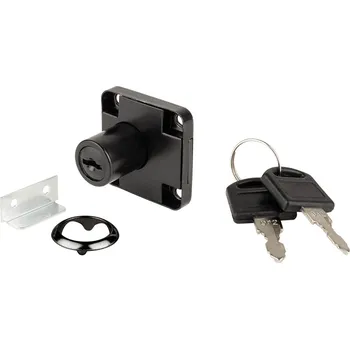 StrongLocks Zásuvkový zámek stejné kombinace + kovový protikus černá (StrongLocks Zásuvkový zámek stejné kombinace + kovový protikus černá)