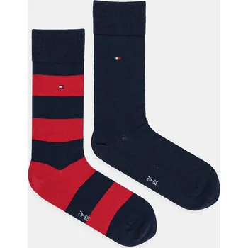 Pánské ponožky Tommy Hilfiger - Ponožky Rugby (2-pack) 342021001. námořnická modř 59C, vel. 39/42