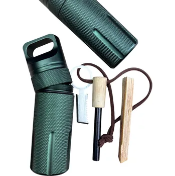 Vybavení pro přežití PKshop Voděodolná sada na rozdělání ohně army zelená