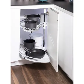 Nábytkové kování KES 260543 karusel 180°, rohové police, Arena Classic, 900mm, 1/2 kruh (KES 260543 karusel 180°, rohové police, Arena Classic, 900mm, 1/2 kruh)