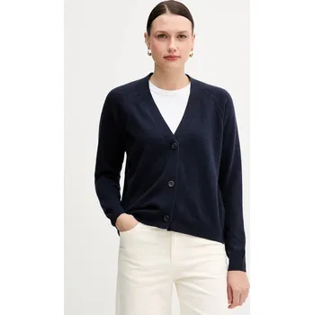 Dámský svetr Kardigan s příměsí vlny Sisley 102HM602Q námořnická modř 59X, vel. L