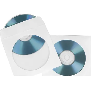 Příslušenství pro datový nosič Hama papírové obaly na CD/DVD, bílé, balení 50 ks (cena za balení)