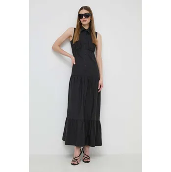 Dámské šaty Bavlněné šaty Patrizia Pepe černá barva, maxi, 2A2794 A9B9 2A2794.A9B9 99X, vel. 36