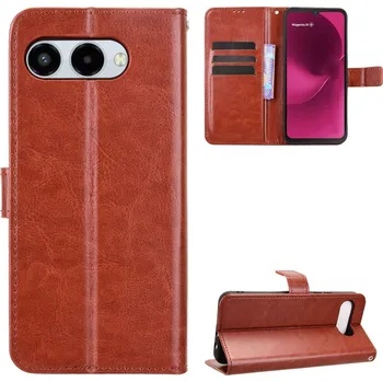 Pouzdro na mobilní telefon Crazy knížkové pouzdro na T-Mobile T Phone 3 - hnědé