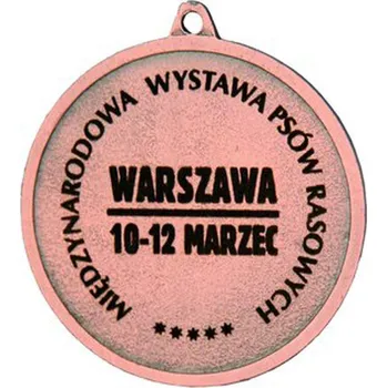 Bronzová medaile s prostorem pro emblém 25 mm - ocelová medaile s laserovým gravírováním - RMI