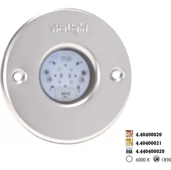 Bazénové osvětlení LED Světlo Hugo Lahme - Denní bílá 6000 K; 24 V; 4 LED, Ø 110 mm, červený bronz - odolná vůči slané vodě, pro fóliové a betonové bazény