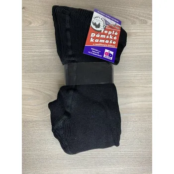 Dámské punčochy DOTEX D&D s.r.o Teplé dámské kamaše ze 100% bavlny - s rozšířeným klínem (B127) Barva: černá, Velikost: M 164/108