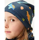 UNUO Dětská čepice fleecová Basic, Dinosauři Velikost: M