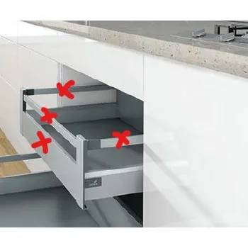 Nábytkové kování K-HETTICH Arcitech, vnitřní, stříbrný, 350/94/186, 40kg, SiSy (K-HETTICH Arcitech, vnitřní, stříbrný, 350/94/186, 40kg, SiSy)