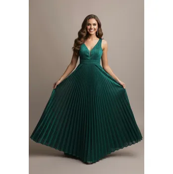 Dámské šaty EVA & LOLA Společenské šaty JOELY zelené Barva: Zelená, Velikost: S