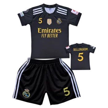 Numberoplus Premium dětský Fotbalový dres Komplet - Black Real Madrid FC - Bellingham Velikost: 9-let.(vel.128)