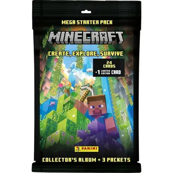 Karetní hra Panini Minecraft 3 kartičky - starter set (MH)