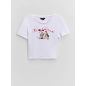 Vánoční tričko - M - House - bílý - 303EB-00X