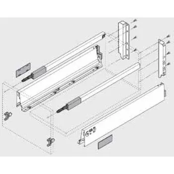 Nábytkové kování BLUM sada Antaro, zásuvka D 450mm/30kg, Blumotion/TOB, bílá (BLUM sada Antaro, zásuvka D 450mm/30kg, Blumotion/TOB, bílá)