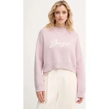 Pánský svetr Bavlněný svetr BOSS Orange C_Finevra 50543979 růžová 39X, vel. M