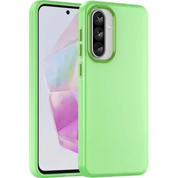 Pouzdro na mobilní telefon Candys matný gelový obal na Samsung Galaxy A36 5G/A56 5G - zelený