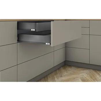 Nábytek K-BLUM Merivobox, zásuvka M 500mm/40kg, tmavě šedá OG, vnitřní (K-BLUM Merivobox, zásuvka M 500mm/40kg, tmavě šedá OG, vnitřní)