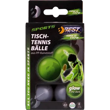 Stolní tenis MÍČKY NA STOLNÍ TENIS GLITTER 6KS BEST SPORTING