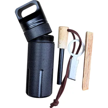 Vybavení pro přežití PKshop Voděodolná sada na rozdělání ohně černá