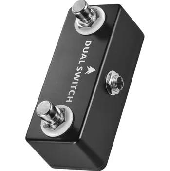 Klasická kytara Mosky Dual Switch kovový kytarový pedál s dvojitým nožním spínačem Přepínací pedál pro multiefekty a zesilovače Odolná konstrukce pro kytaristy