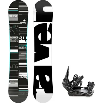 Snowboarding Snowboard komplet Raven Supreme black/mint + vázání S230 black Velikost: 151 cm, Velikost vázání: M/L