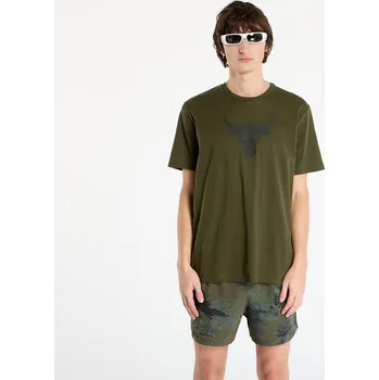 Pánské oblečení Tričko Under Armour Project Rock Brahma Bull SS Expedition Green L