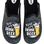 Pánské domácí pantofle SANTÉ s motivem piva – model AB/12031 black Velikosti: 44