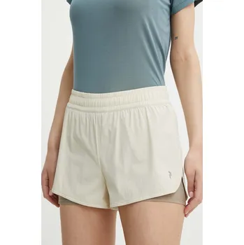 Dámské kraťasy Sportovní šortky Peak Performance Light dámské, béžová barva, hladké, high waist G79868 08X, vel. L
