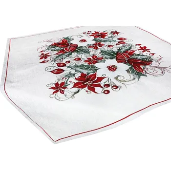 ubrus Vánoční gobelínový běhoun na stůl Vánoční růže Šířka: 40 cm | Délka: 130 cm