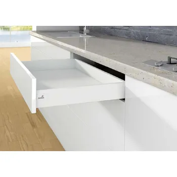 Nábytkové kování K-HETTICH ArciTech zásuvka 94, 400mm/40kg, bílá, SiSy (K-HETTICH ArciTech zásuvka 94, 400mm/40kg, bílá, SiSy)