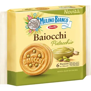 Mulino bianco sušenky baiocchi pistáciové 168g